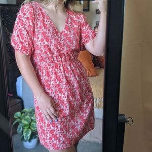 PINK PRINT FLOWER DRESS 💕👗